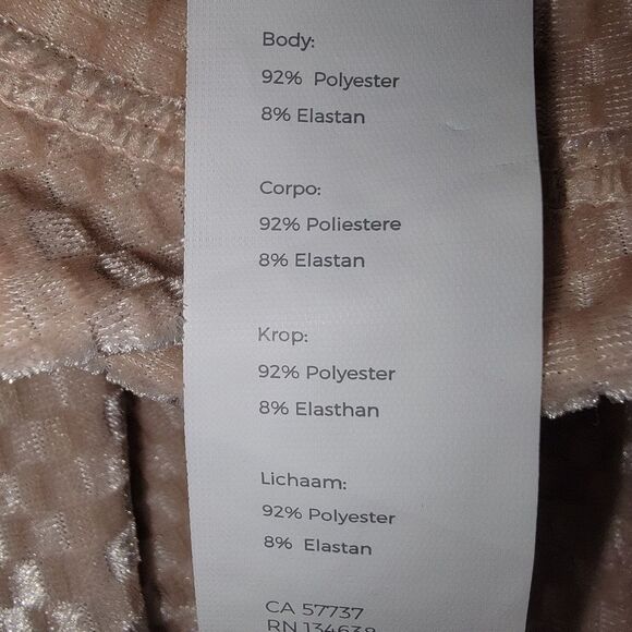 Fabletics Nwot Velour Seamed Long-Sleeve Top Size Small Natural Blush - Picture 8 of 8